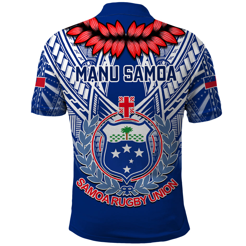 Samoa Rugby Polo Shirt 2023 Go Manu Samoa With Ula Fala Style - Wonder Print Shop