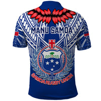 Samoa Rugby Polo Shirt 2023 Go Manu Samoa With Ula Fala Style - Wonder Print Shop