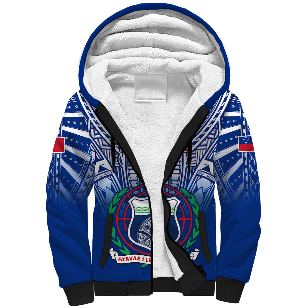 Samoa Rugby Sherpa Hoodie 2023 Go Manu Samoa With Ula Fala Style - Wonder Print Shop