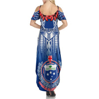 Samoa Rugby Summer Maxi Dress 2023 Go Manu Samoa With Ula Fala Style - Wonder Print Shop
