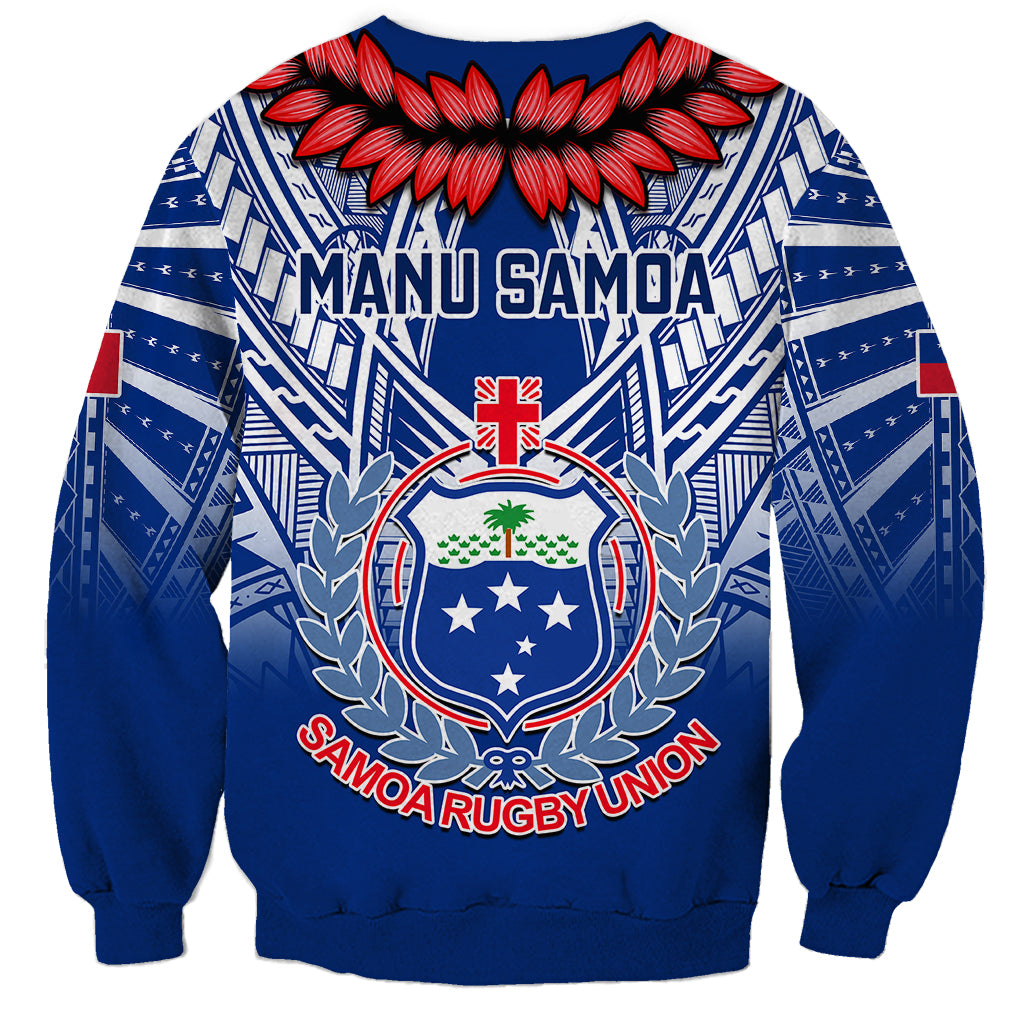 Samoa Rugby Sweatshirt 2023 Go Manu Samoa With Ula Fala Style - Wonder Print Shop