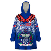 Samoa Rugby Wearable Blanket Hoodie 2023 Go Manu Samoa With Ula Fala Style - Wonder Print Shop