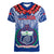 Samoa Rugby Women V Neck T Shirt 2023 Go Manu Samoa With Ula Fala Style - Wonder Print Shop