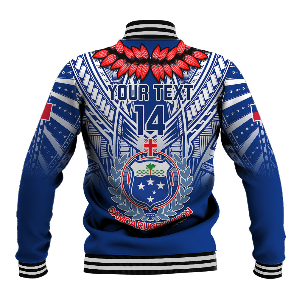 Custom Samoa Rugby Baseball Jacket 2023 Go Manu Samoa With Ula Fala Style - Wonder Print Shop