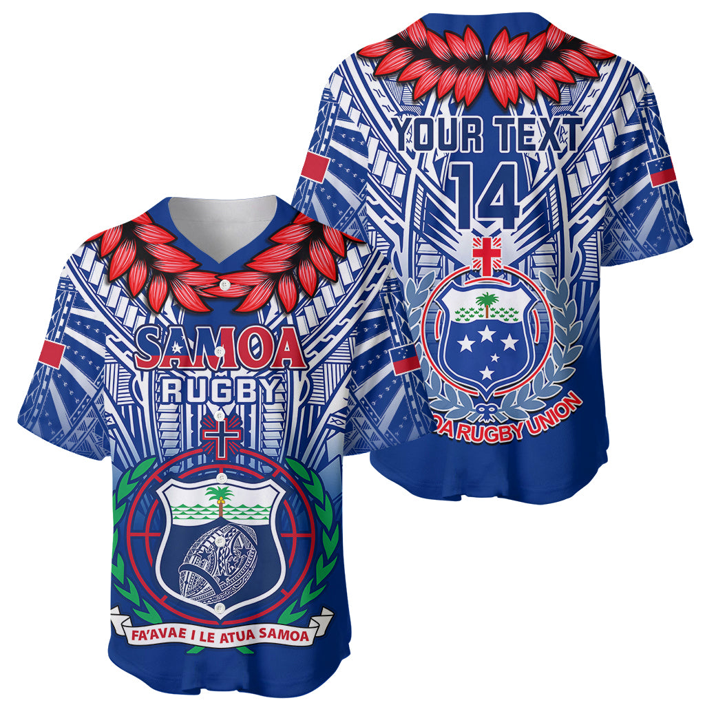 Custom Samoa Rugby Baseball Jersey 2023 Go Manu Samoa With Ula Fala Style - Wonder Print Shop