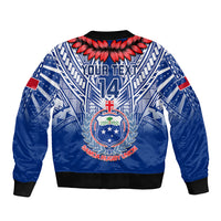 Custom Samoa Rugby Bomber Jacket 2023 Go Manu Samoa With Ula Fala Style - Wonder Print Shop