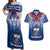 Custom Samoa Rugby Couples Matching Off Shoulder Maxi Dress and Hawaiian Shirt 2023 Go Manu Samoa With Ula Fala Style - Wonder Print Shop