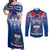 Custom Samoa Rugby Couples Matching Off Shoulder Maxi Dress and Long Sleeve Button Shirts 2023 Go Manu Samoa With Ula Fala Style - Wonder Print Shop