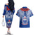Custom Samoa Rugby Couples Matching Off The Shoulder Long Sleeve Dress and Hawaiian Shirt 2023 Go Manu Samoa With Ula Fala Style - Wonder Print Shop