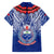Custom Samoa Rugby Family Matching Off Shoulder Long Sleeve Dress and Hawaiian Shirt 2023 Go Manu Samoa With Ula Fala Style - Wonder Print Shop