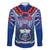 Custom Samoa Rugby Family Matching Off Shoulder Long Sleeve Dress and Hawaiian Shirt 2023 Go Manu Samoa With Ula Fala Style - Wonder Print Shop