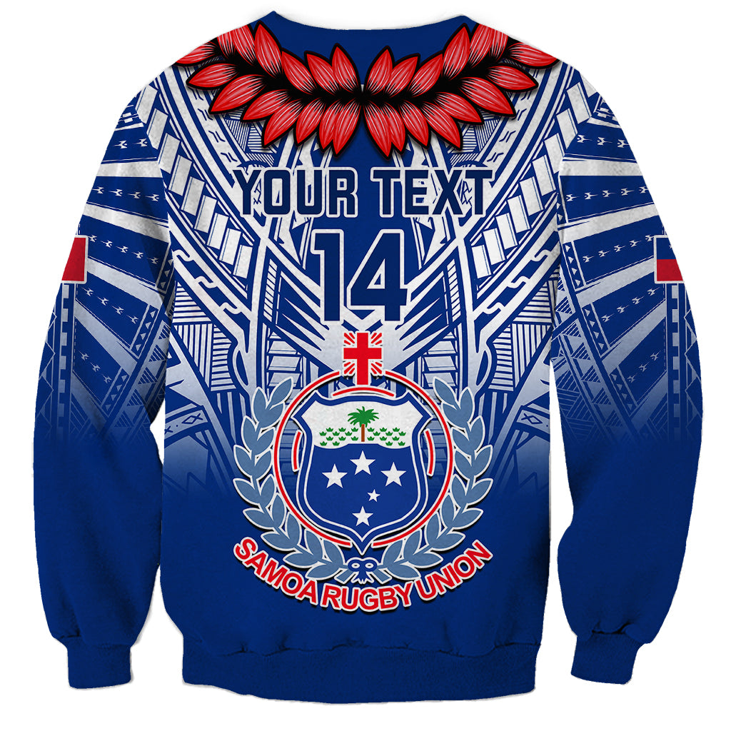 Custom Samoa Rugby Sweatshirt 2023 Go Manu Samoa With Ula Fala Style - Wonder Print Shop