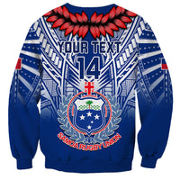 Custom Samoa Rugby Sweatshirt 2023 Go Manu Samoa With Ula Fala Style - Wonder Print Shop