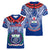 Custom Samoa Rugby Women V Neck T Shirt 2023 Go Manu Samoa With Ula Fala Style - Wonder Print Shop