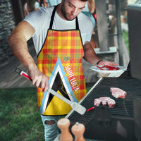 Saint Lucia Creole Day Apron Bon Fete Jounen Kweyol Madras Pattern - Wonder Print Shop