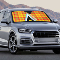 Saint Lucia Creole Day Auto Sun Shade Bon Fete Jounen Kweyol Madras Pattern - Wonder Print Shop