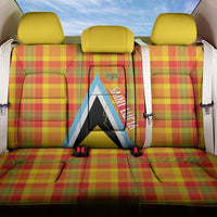 Saint Lucia Creole Day Back Car Seat Cover Bon Fete Jounen Kweyol Madras Pattern - Wonder Print Shop