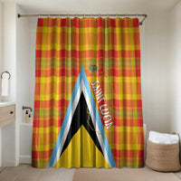 Saint Lucia Creole Day Bathroom Set Bon Fete Jounen Kweyol Madras Pattern - Wonder Print Shop