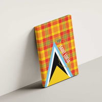 Saint Lucia Creole Day Canvas Wall Art Bon Fete Jounen Kweyol Madras Pattern - Wonder Print Shop
