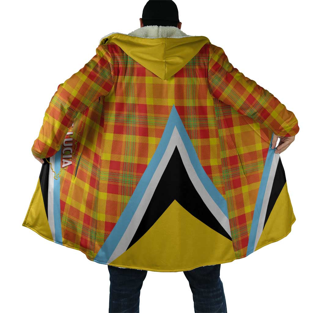 Saint Lucia Creole Day Cloak Bon Fete Jounen Kweyol Madras Pattern - Wonder Print Shop