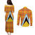 Saint Lucia Creole Day Couples Matching Puletasi and Long Sleeve Button Shirt Bon Fete Jounen Kweyol Madras Pattern - Wonder Print Shop