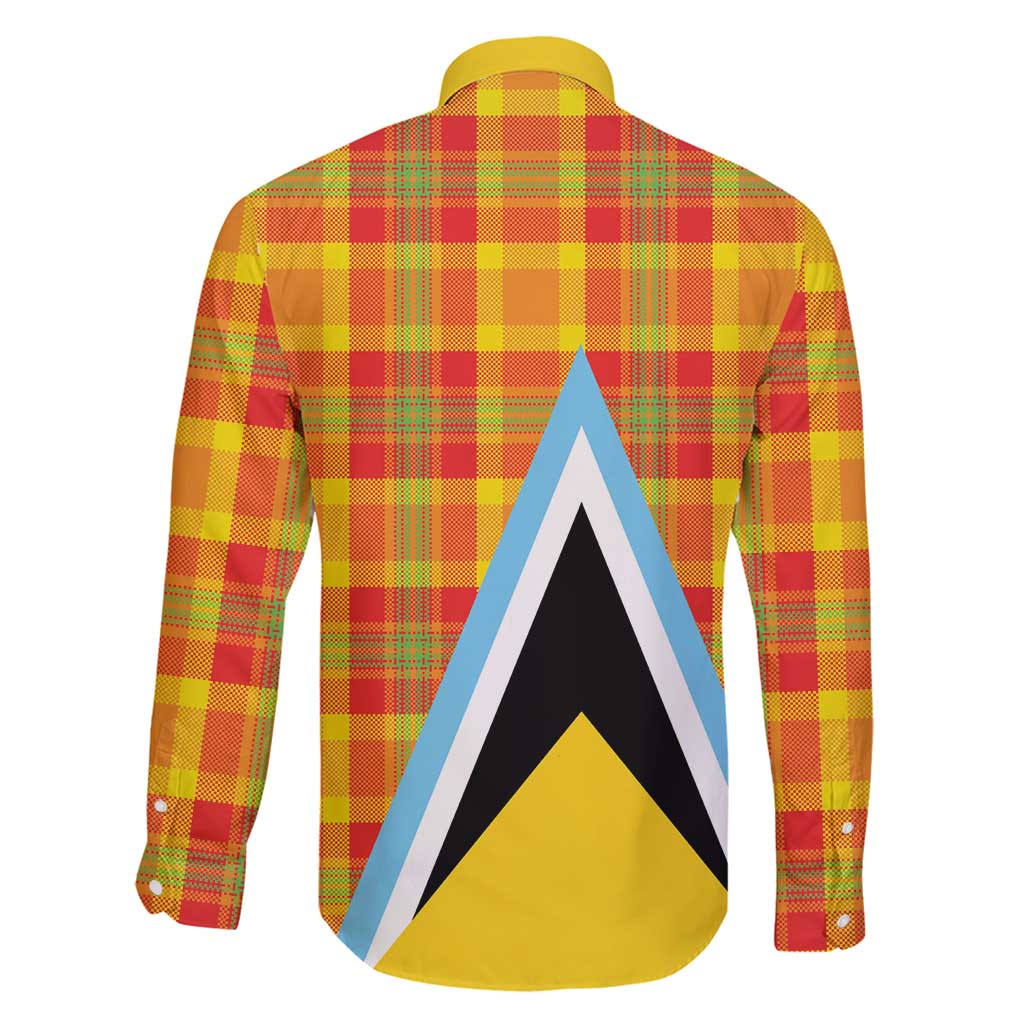 Saint Lucia Creole Day Family Matching Puletasi and Hawaiian Shirt Bon Fete Jounen Kweyol Madras Pattern - Wonder Print Shop