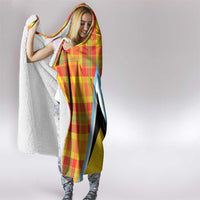 Saint Lucia Creole Day Hooded Blanket Bon Fete Jounen Kweyol Madras Pattern - Wonder Print Shop