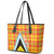 Saint Lucia Creole Day Leather Tote Bag Bon Fete Jounen Kweyol Madras Pattern - Wonder Print Shop