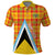 Saint Lucia Creole Day Polo Shirt Bon Fete Jounen Kweyol Madras Pattern - Wonder Print Shop