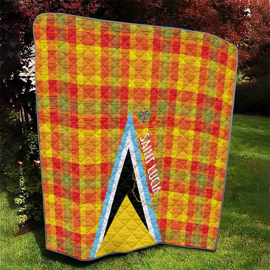 Saint Lucia Creole Day Quilt Bon Fete Jounen Kweyol Madras Pattern - Wonder Print Shop