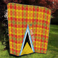 Saint Lucia Creole Day Quilt Bon Fete Jounen Kweyol Madras Pattern - Wonder Print Shop