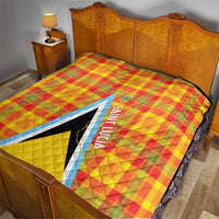Saint Lucia Creole Day Quilt Bon Fete Jounen Kweyol Madras Pattern - Wonder Print Shop