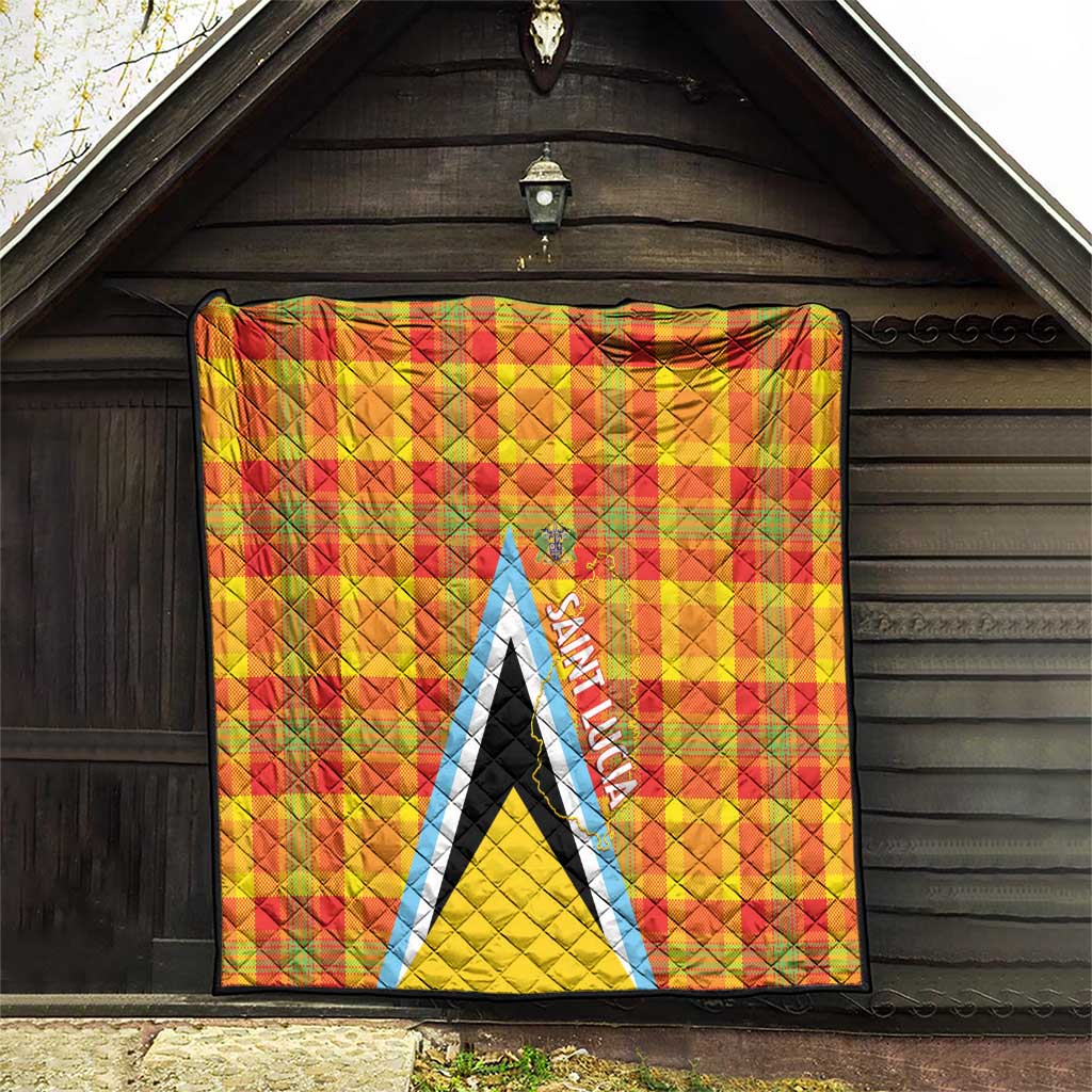 Saint Lucia Creole Day Quilt Bon Fete Jounen Kweyol Madras Pattern - Wonder Print Shop