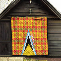 Saint Lucia Creole Day Quilt Bon Fete Jounen Kweyol Madras Pattern - Wonder Print Shop