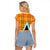 Saint Lucia Creole Day Raglan Cropped T Shirt Bon Fete Jounen Kweyol Madras Pattern - Wonder Print Shop