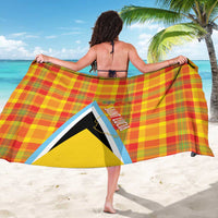 Saint Lucia Creole Day Sarong Bon Fete Jounen Kweyol Madras Pattern - Wonder Print Shop