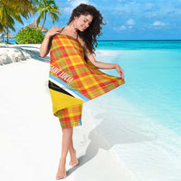 Saint Lucia Creole Day Sarong Bon Fete Jounen Kweyol Madras Pattern - Wonder Print Shop