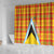 Saint Lucia Creole Day Shower Curtain Bon Fete Jounen Kweyol Madras Pattern - Wonder Print Shop