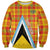 Saint Lucia Creole Day Sweatshirt Bon Fete Jounen Kweyol Madras Pattern - Wonder Print Shop