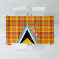 Saint Lucia Creole Day Tablecloth Bon Fete Jounen Kweyol Madras Pattern - Wonder Print Shop