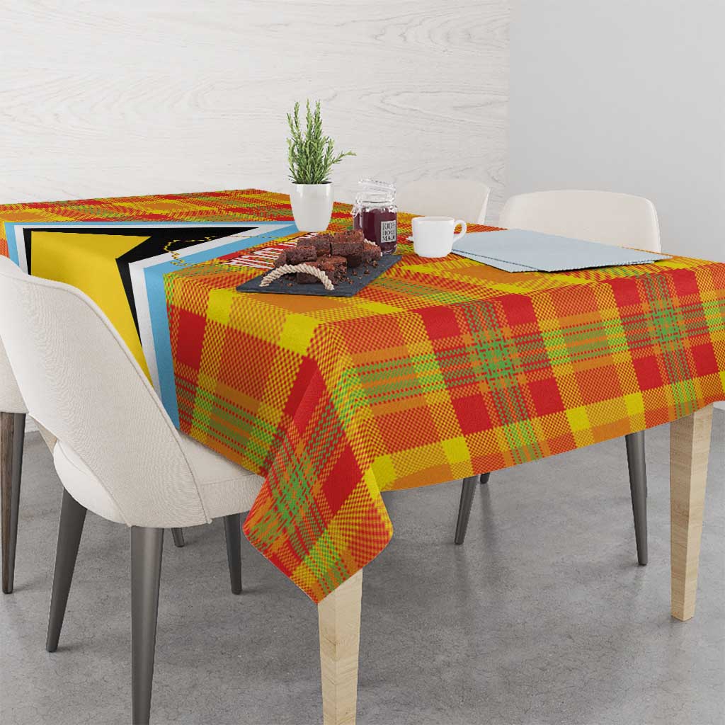 Saint Lucia Creole Day Tablecloth Bon Fete Jounen Kweyol Madras Pattern - Wonder Print Shop