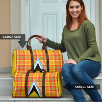 Saint Lucia Creole Day Travel Bag Bon Fete Jounen Kweyol Madras Pattern - Wonder Print Shop