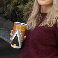 Saint Lucia Creole Day Tumbler Cup Bon Fete Jounen Kweyol Madras Pattern - Wonder Print Shop