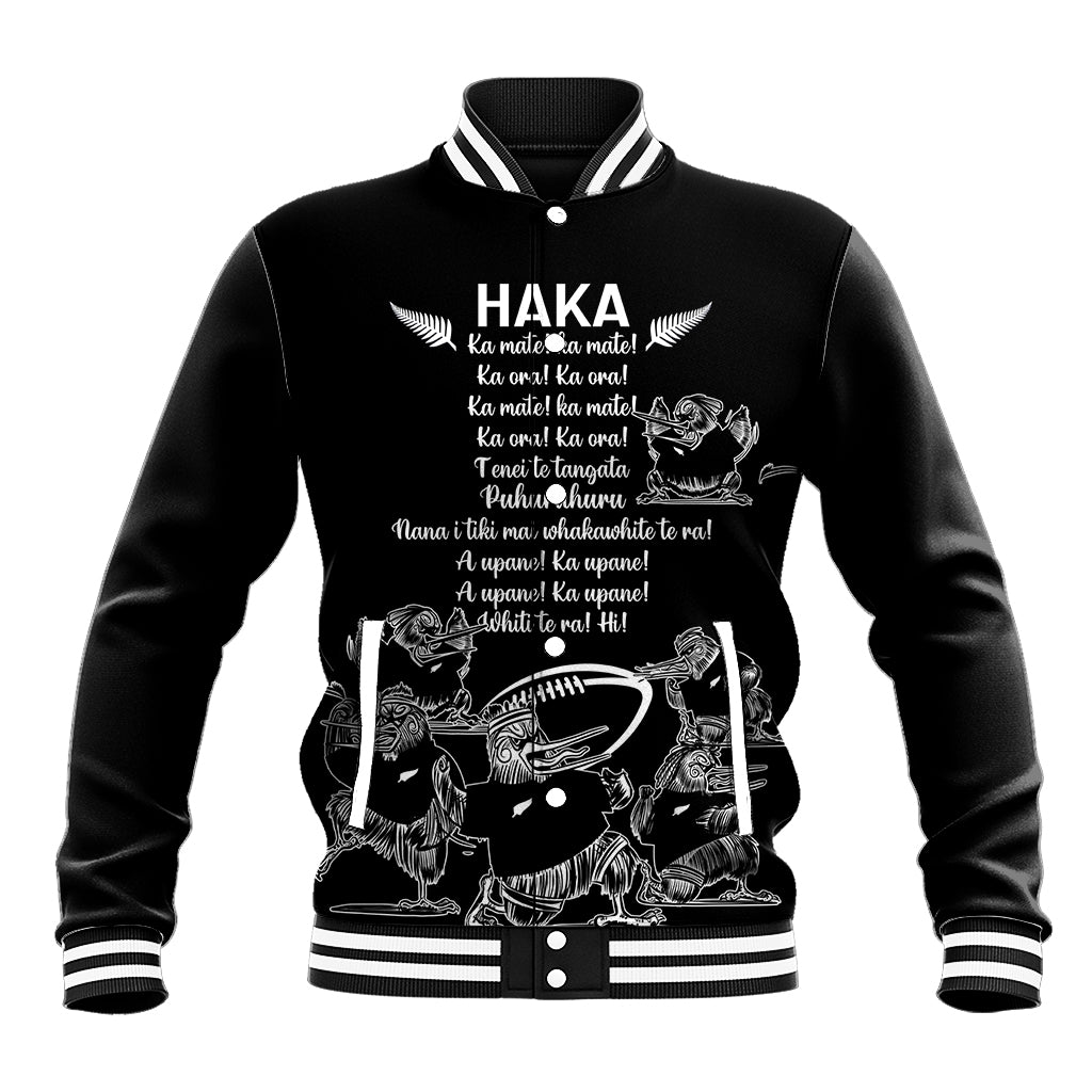 New Zealand Silver Fern Rugby Baseball Jacket Haka Aotearoa Kiwi Dance - Wonder Print Shop