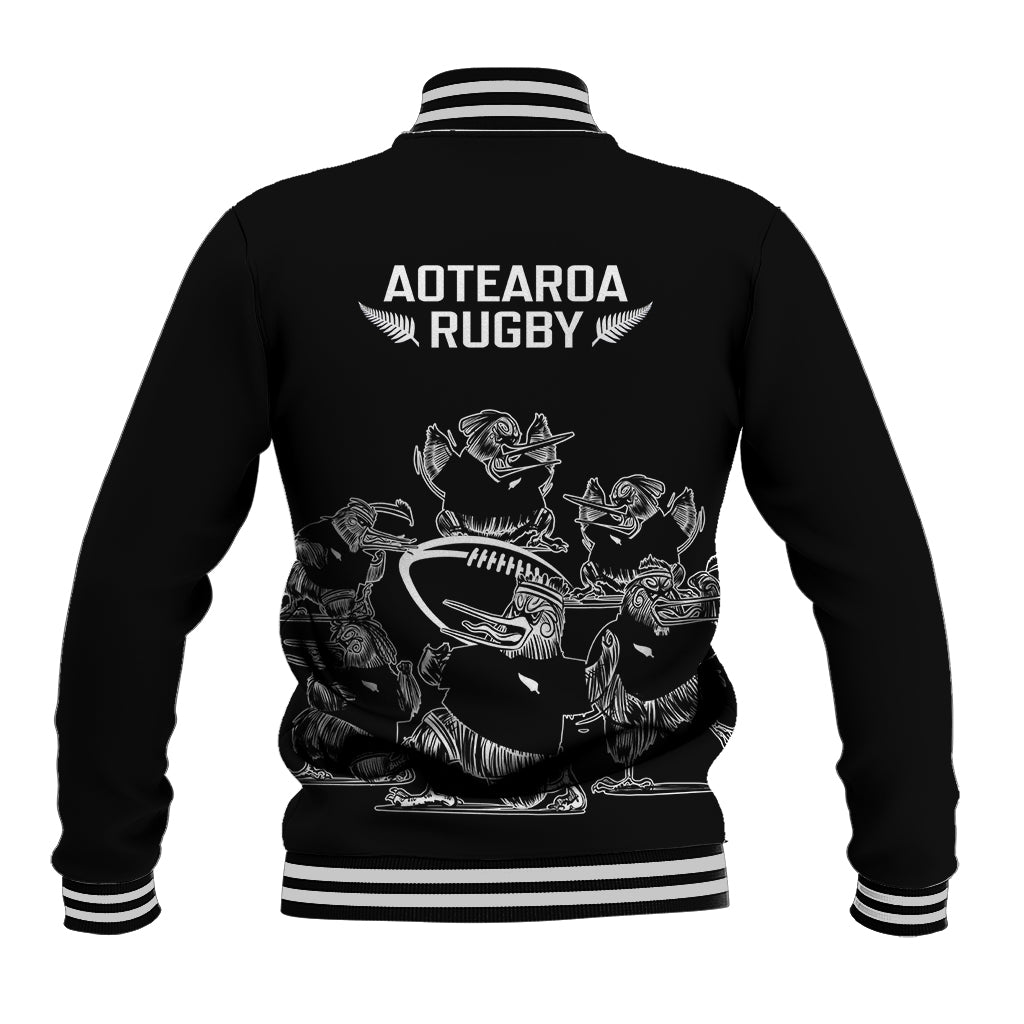 New Zealand Silver Fern Rugby Baseball Jacket Haka Aotearoa Kiwi Dance - Wonder Print Shop