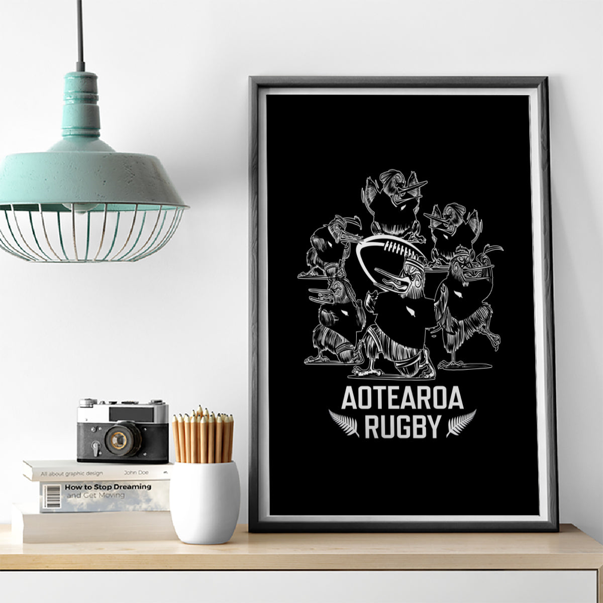 New Zealand Silver Fern Rugby Canvas Wall Art Haka Aotearoa Kiwi Dance - Wonder Print Shop