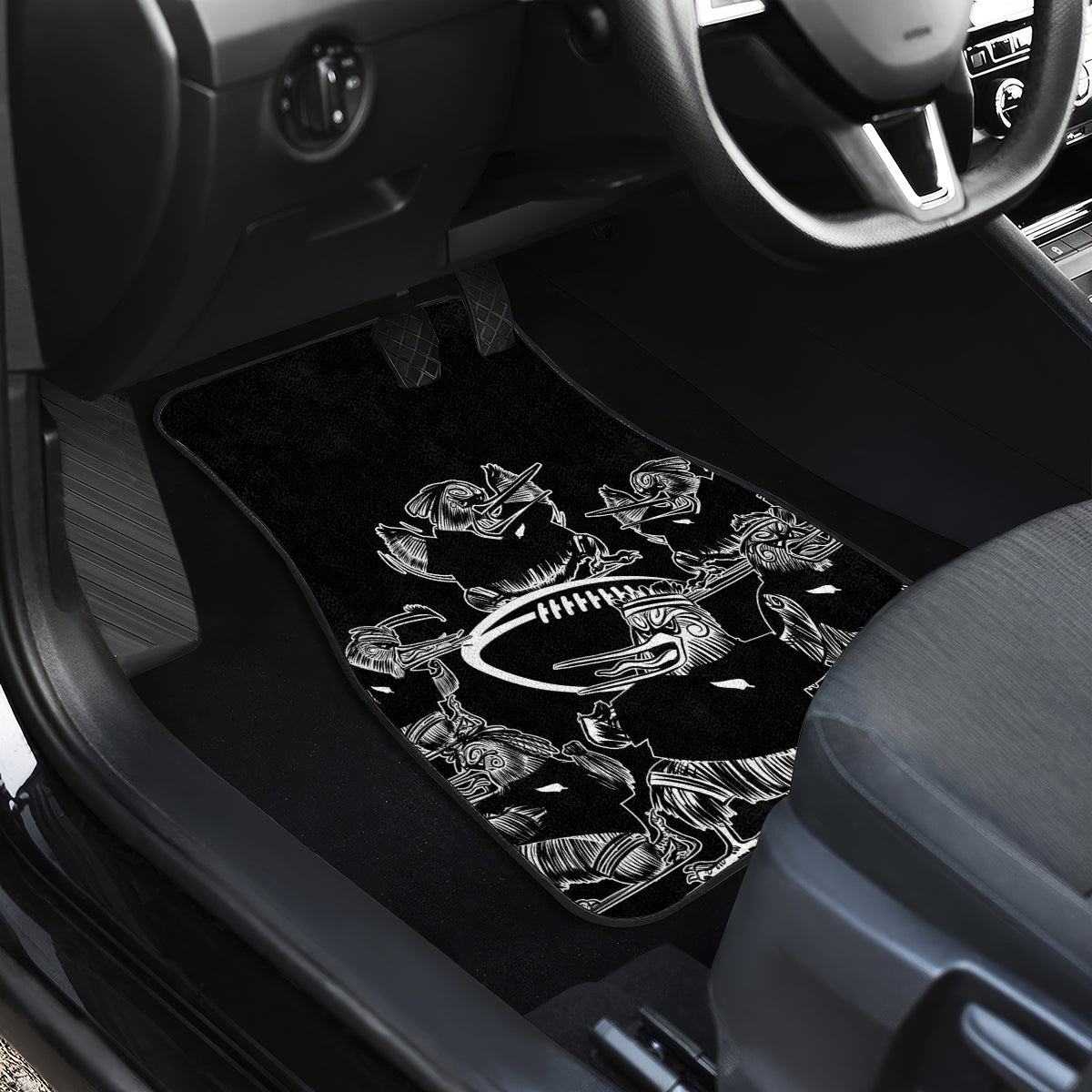 New Zealand Silver Fern Rugby Car Mats Haka Aotearoa Kiwi Dance - Wonder Print Shop