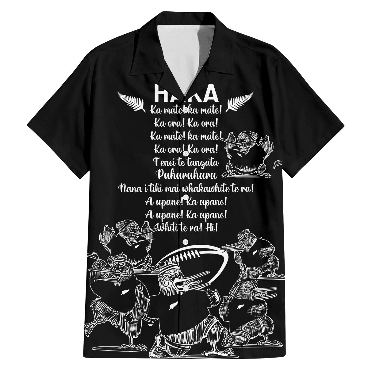 New Zealand Silver Fern Rugby Family Matching Mermaid Dress and Hawaiian Shirt Haka Aotearoa Kiwi Dance - Wonder Print Shop