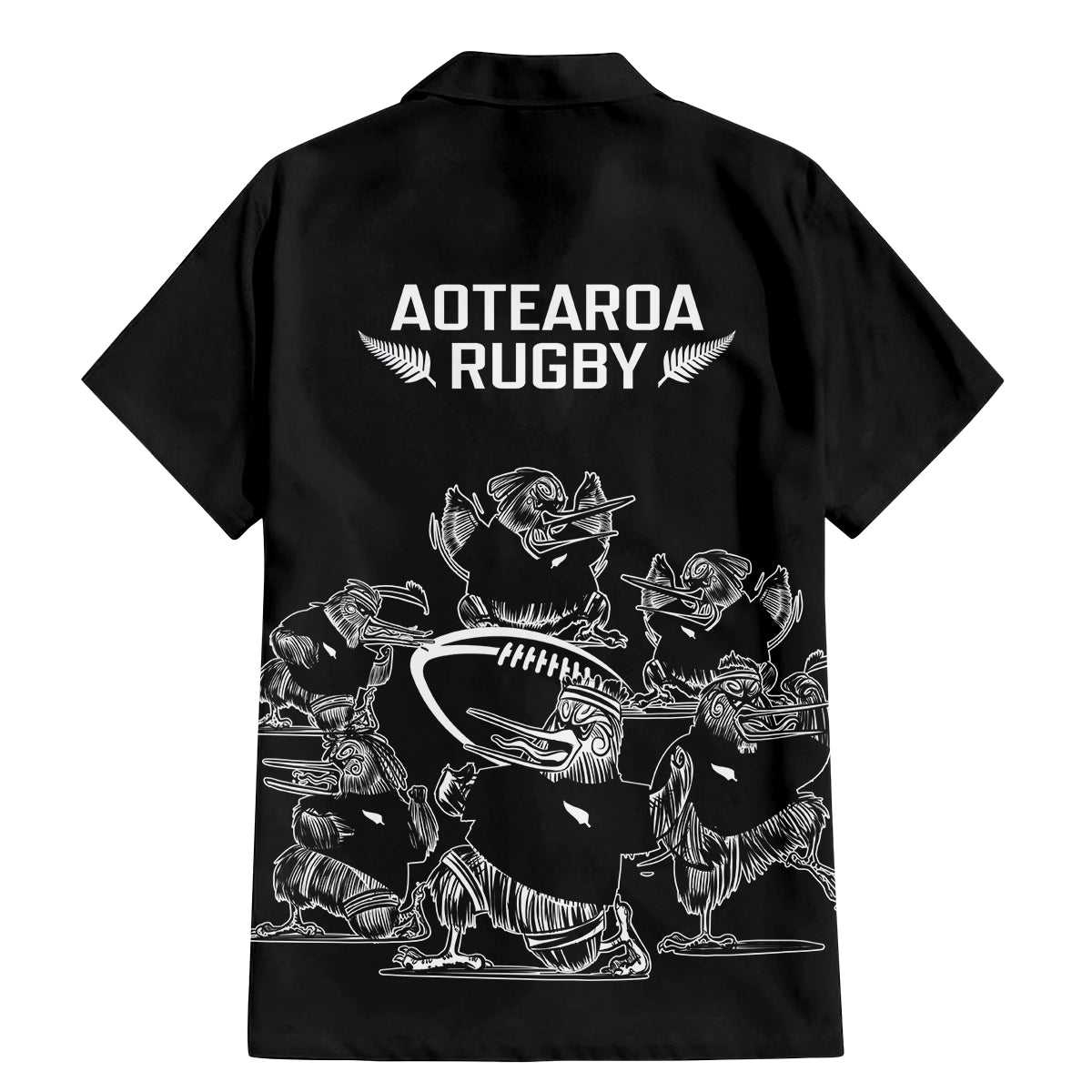 New Zealand Silver Fern Rugby Family Matching Mermaid Dress and Hawaiian Shirt Haka Aotearoa Kiwi Dance - Wonder Print Shop