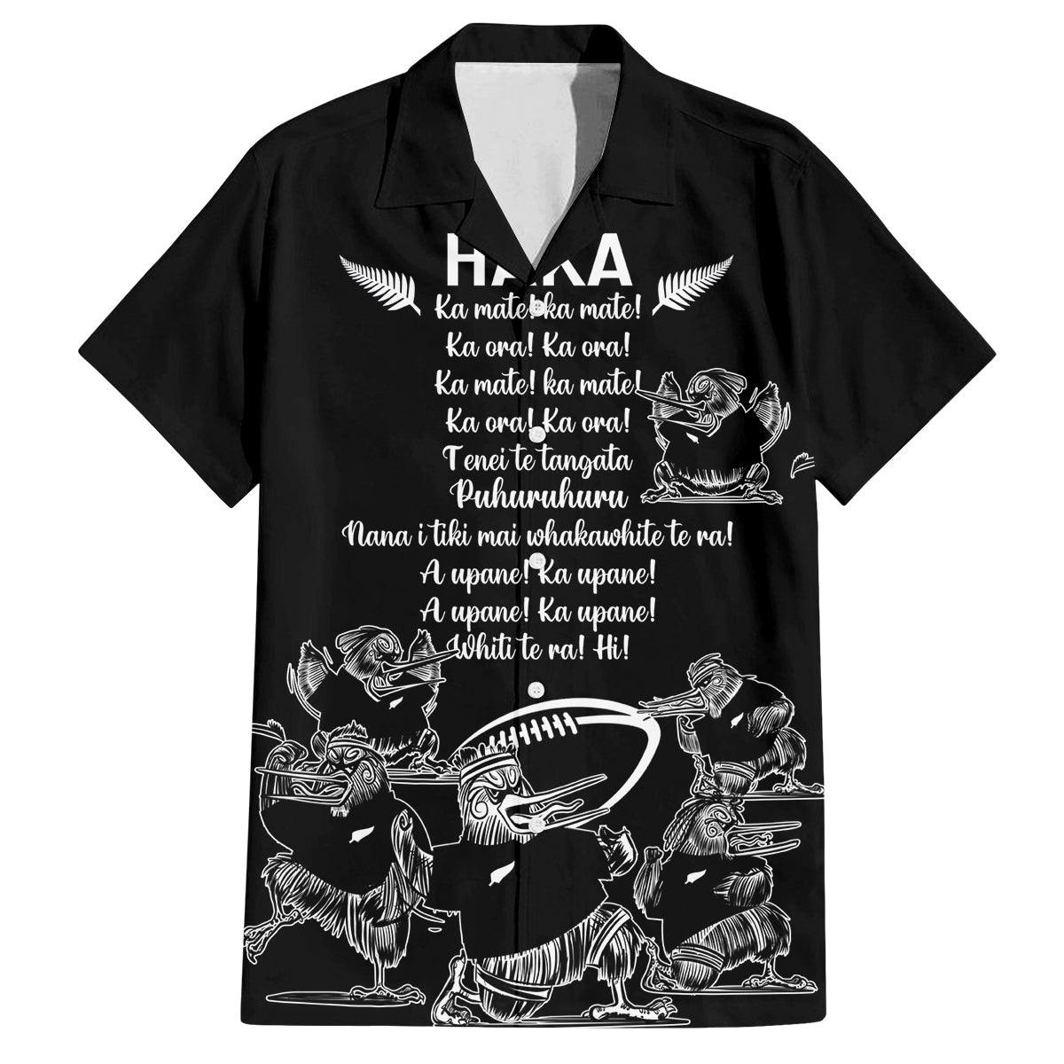 New Zealand Silver Fern Rugby Family Matching Off Shoulder Short Dress and Hawaiian Shirt Haka Aotearoa Kiwi Dance - Wonder Print Shop